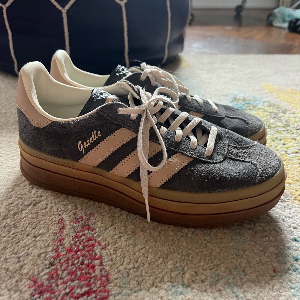 Adidas Gazelle Women's Gray and Cream Sneakers